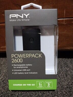 PowerPack 2600 Black Portable Charger